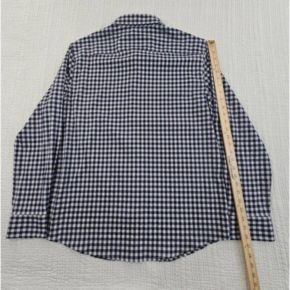 NEW Daniel Hechter Paris Long Sleeve Luxe Shirt Men's XL Navy Blue Checked NWT - Picture 12 of 15
